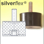 GeDe-Maschinenfüße-Gummi-Metall-Puffer-Silverflex