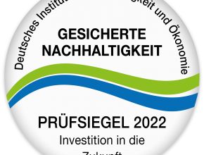 Gesicherte Nachhaltigkeit – Prüfsiegel 2022